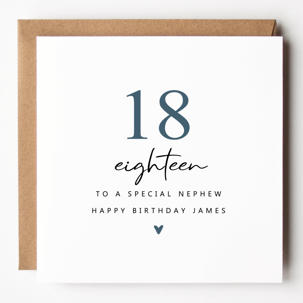 18th Birthday Card For Nephew