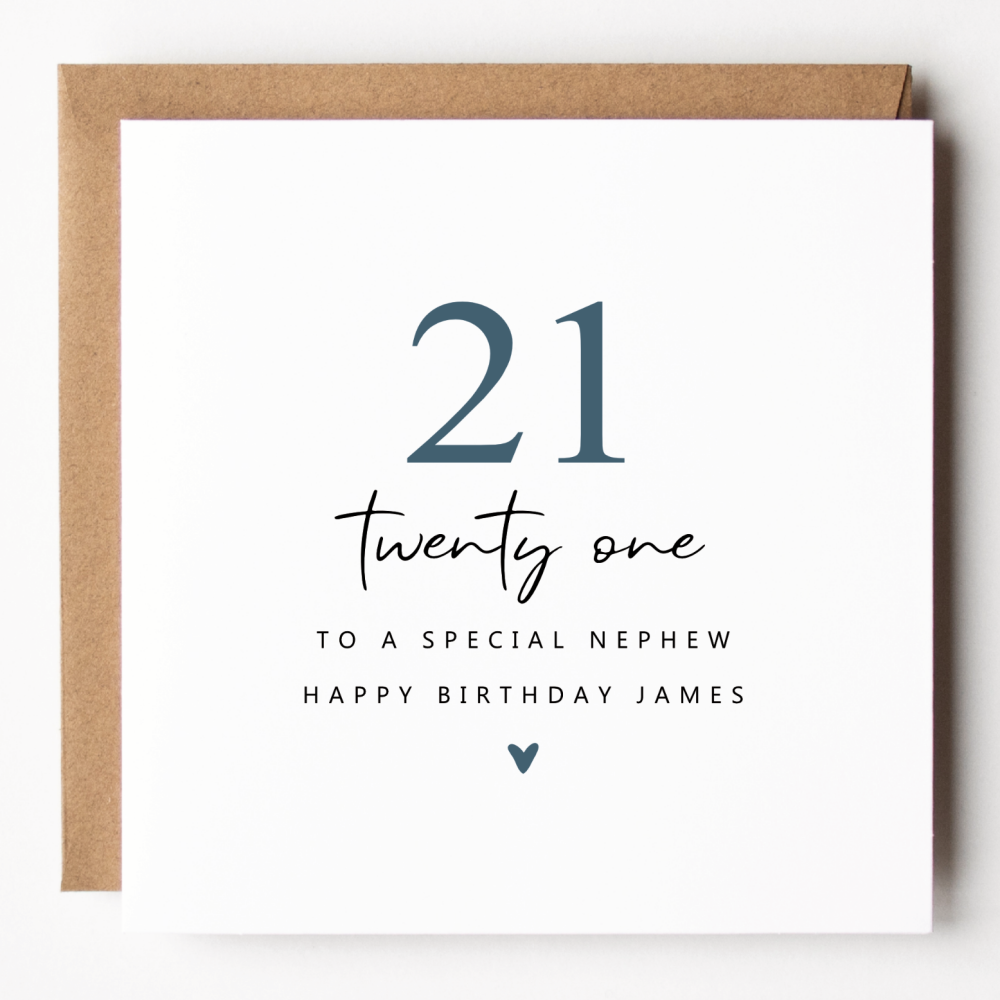 21st Birthday Card For Nephew