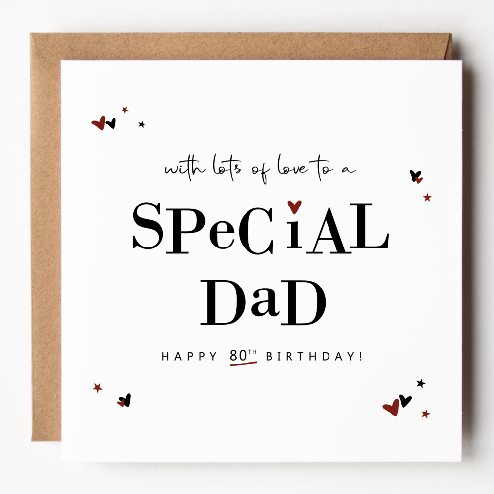 Special Dad 80th Birthday Card