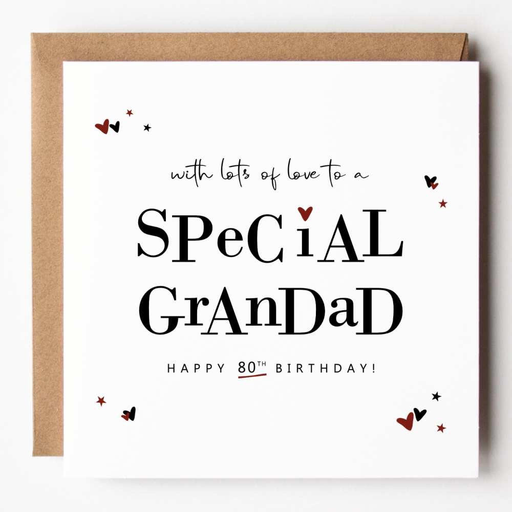 Special Grandad 80th Birthday Card