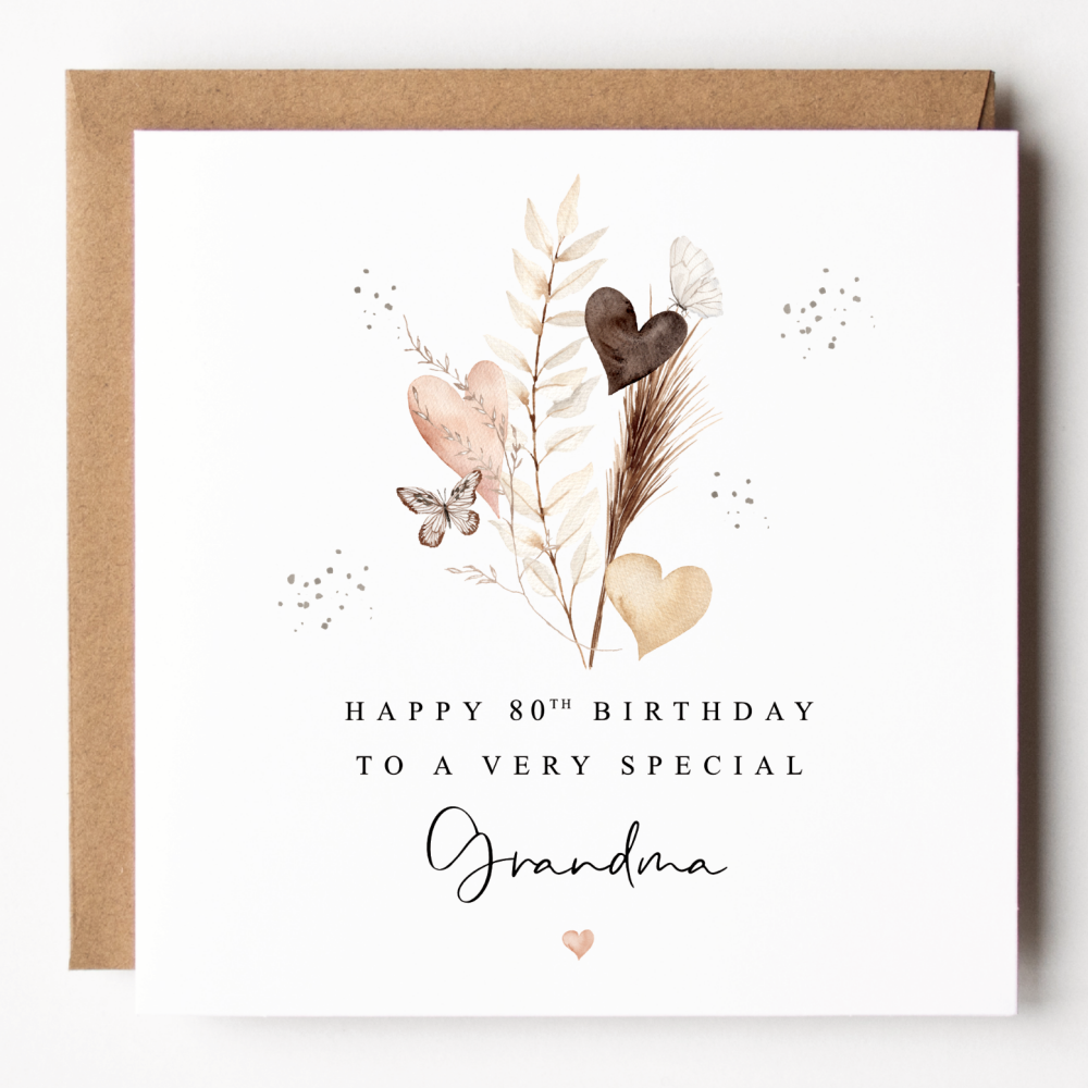 Happy 80th Birthday Grandma Card