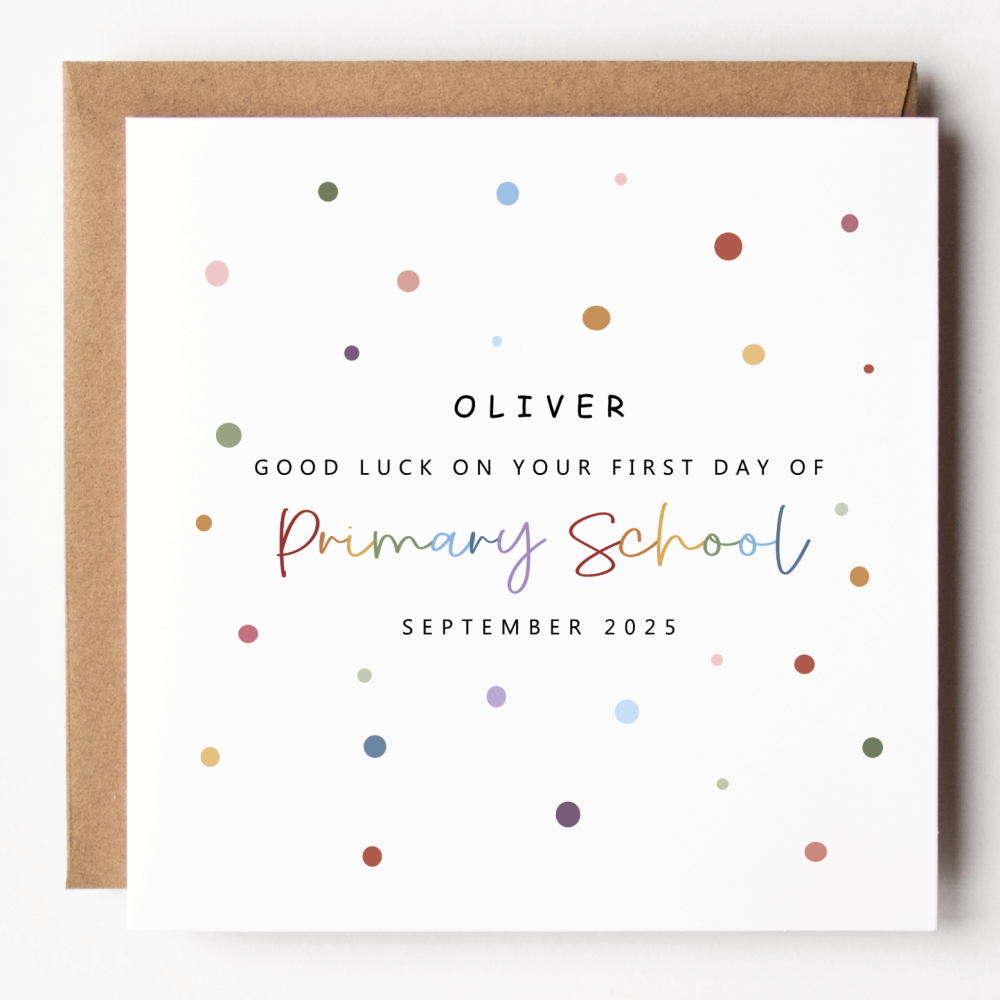 First Day Of Primary School Card