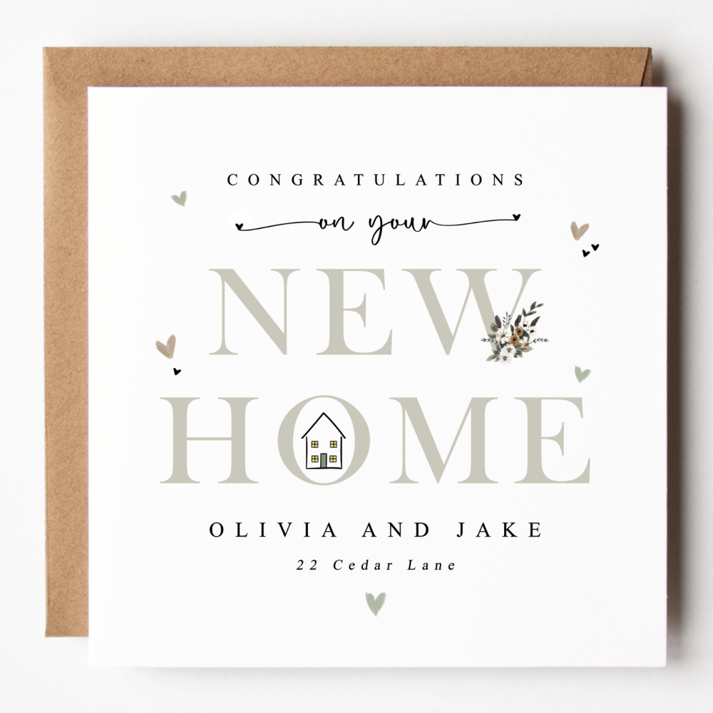 Custom Address New Home Card