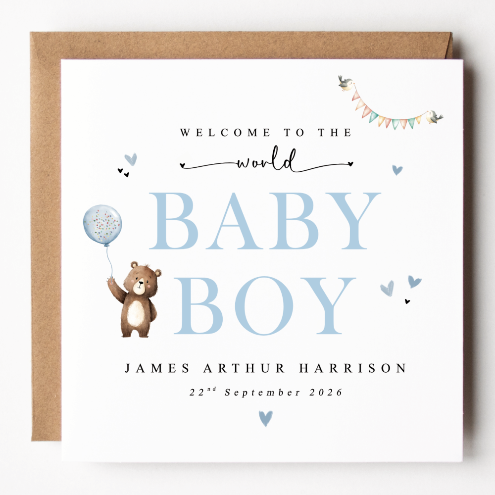 New Baby Boy Card