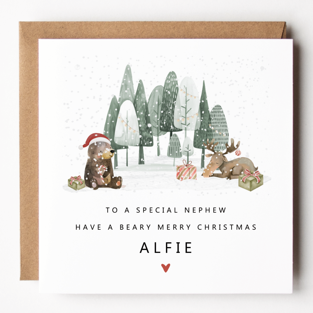 Beary Merry Christmas Card For Him