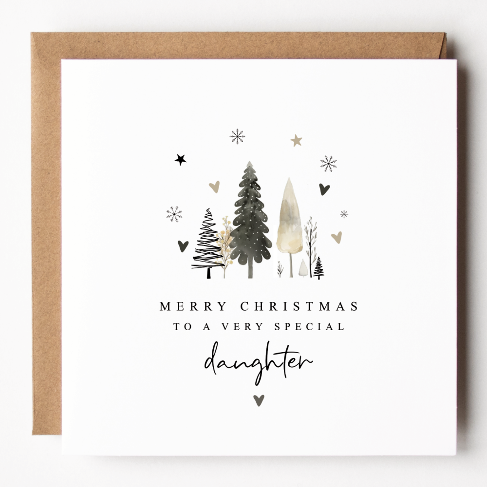 Christmas Trees Card For Daughter