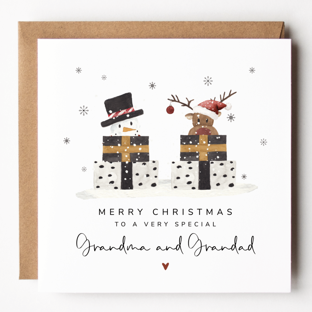 Christmas Card For Grandma and Grandad
