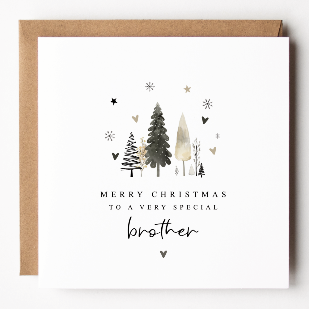 Christmas Trees Card For Brother