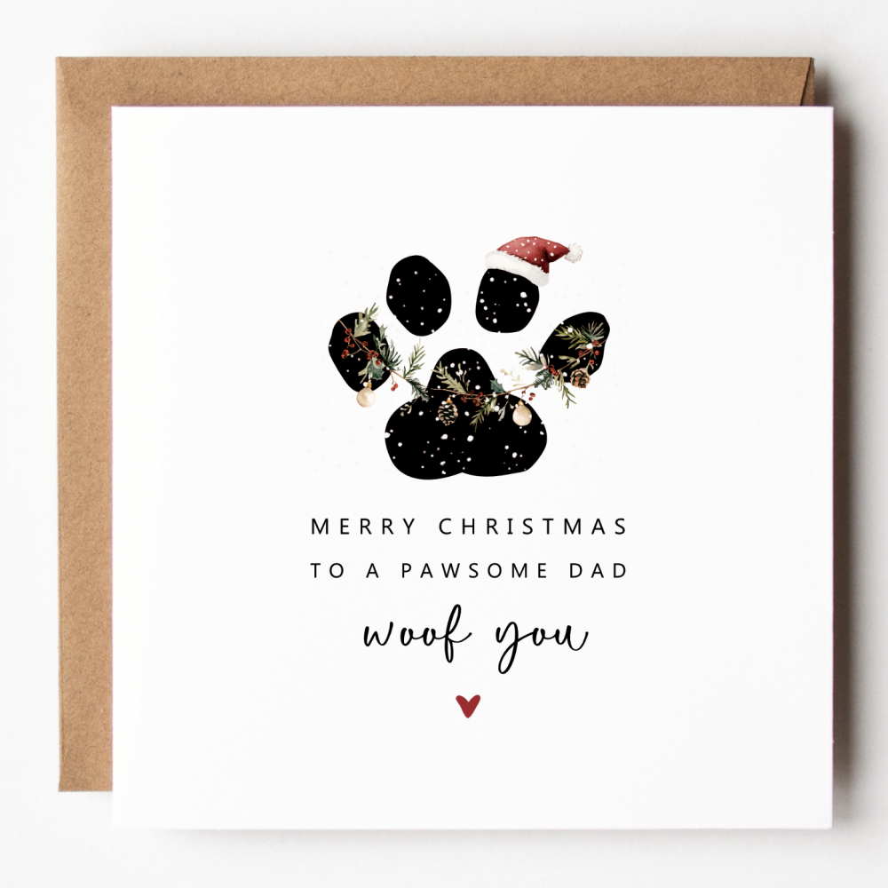 Dog Dad Christmas Card