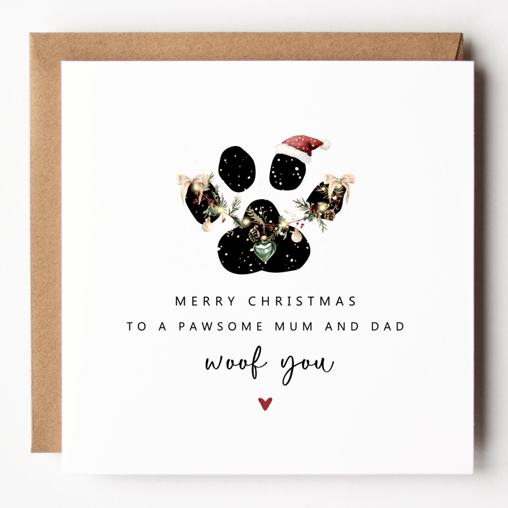 Dog Parents Christmas Card