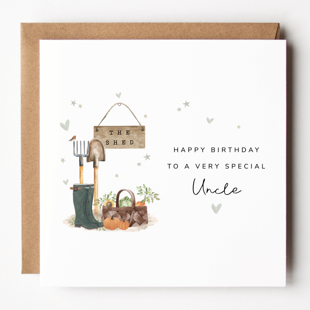 Allotment Birthday Card For Uncle