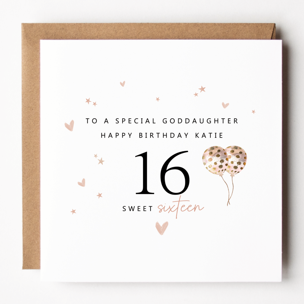 Goddaughter Sweet 16 Birthday Card