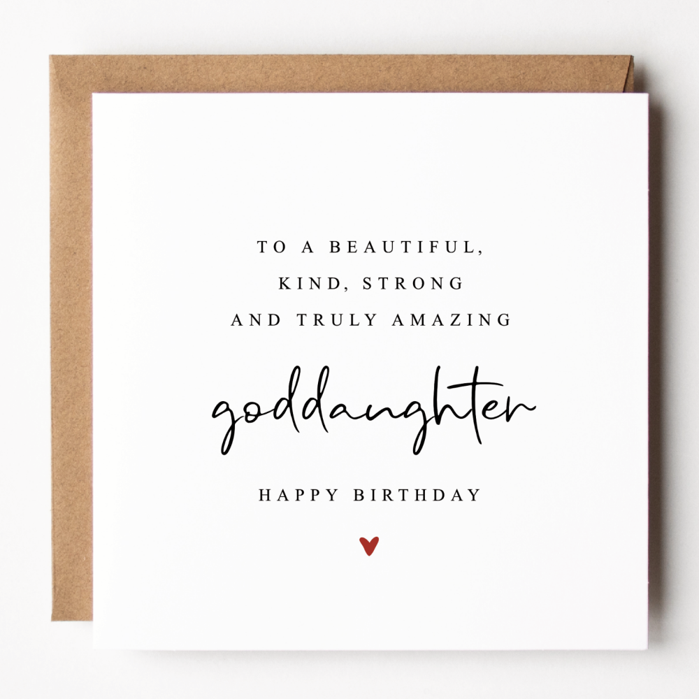Amazing Goddaughter Birthday Card