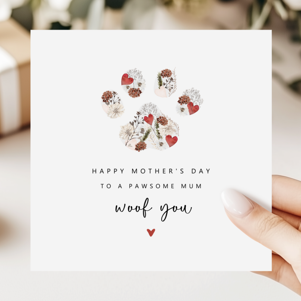 Pawsome Dog Mum Mother's Day Card