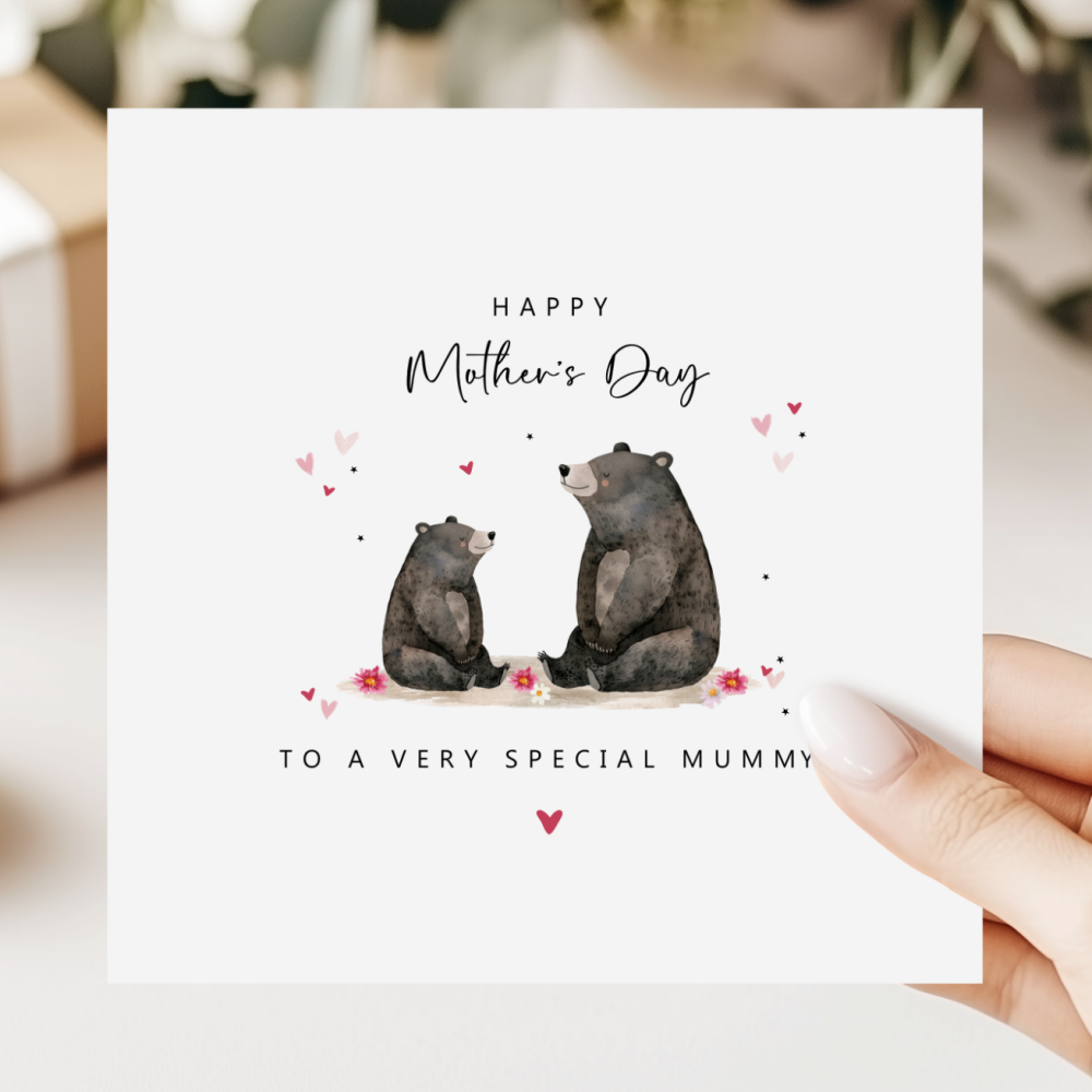 Happy Mother's Day Card | Cute Bear Design