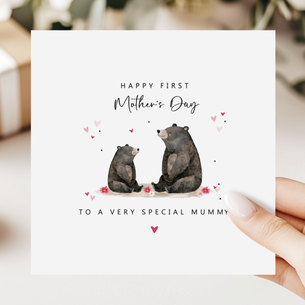 First Mother's Day Card | Cute Bear Design