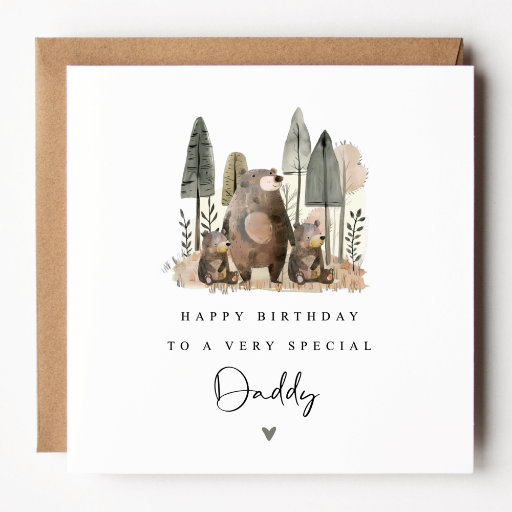 Daddy Bear Birthday Card | From The Children, Twins