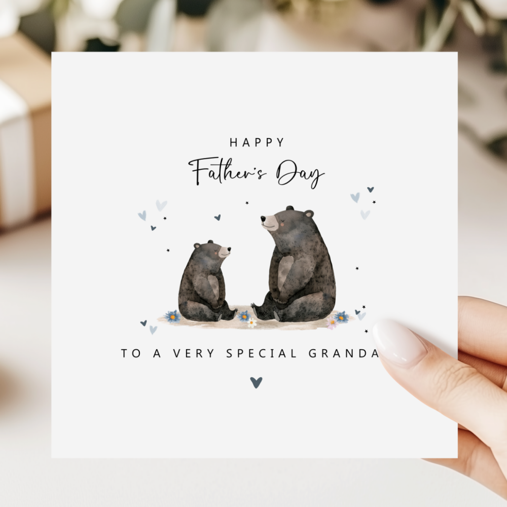 Bear Father's Day Card For Grandad
