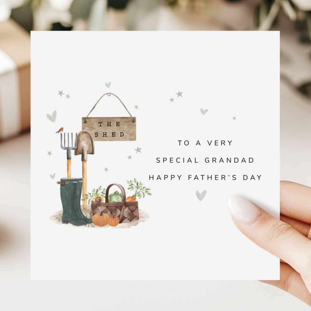 Allotment Father's Day Card For Grandad