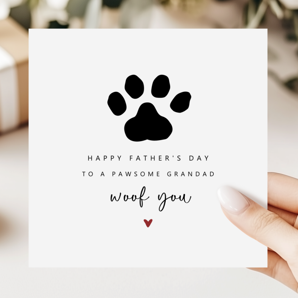 Pawsome Dog Grandad Father's Day Card