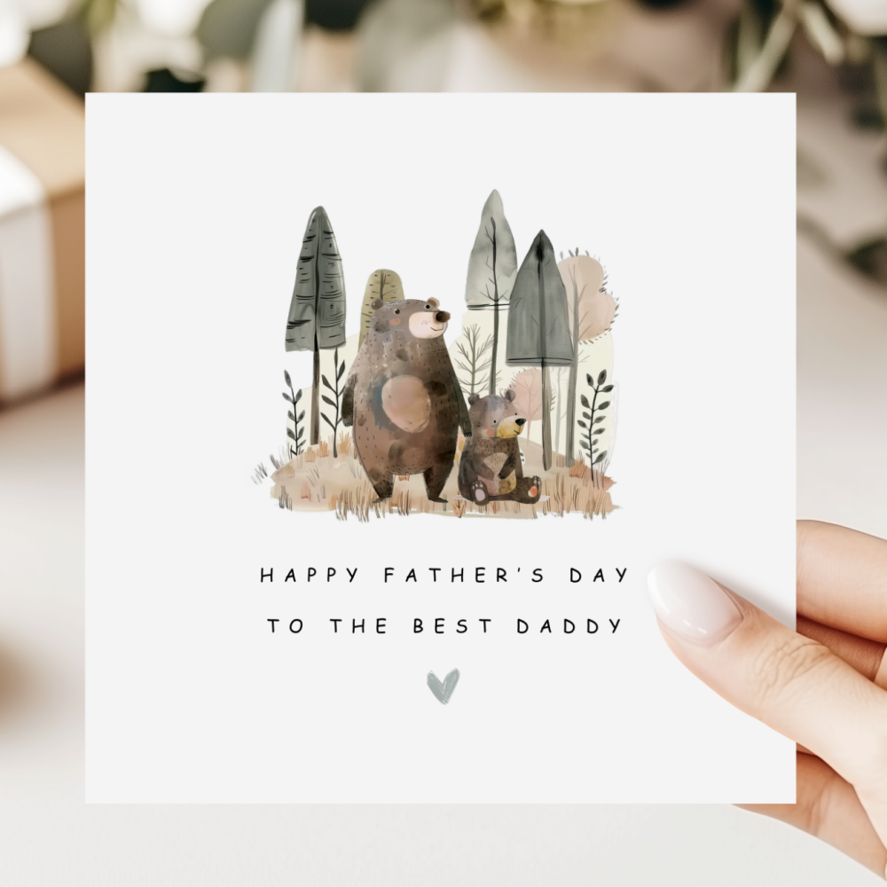 Happy Father's Day Daddy Bear Card