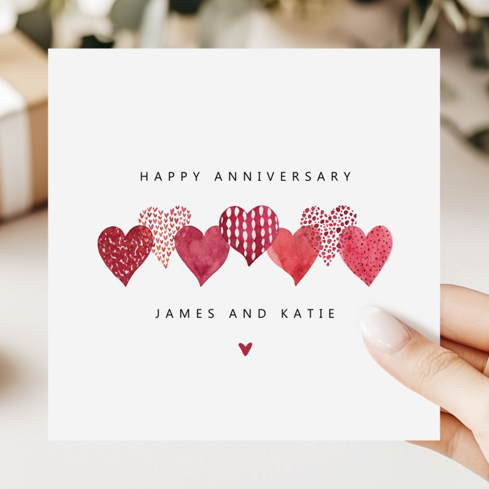 Personalised Happy Anniversary Card