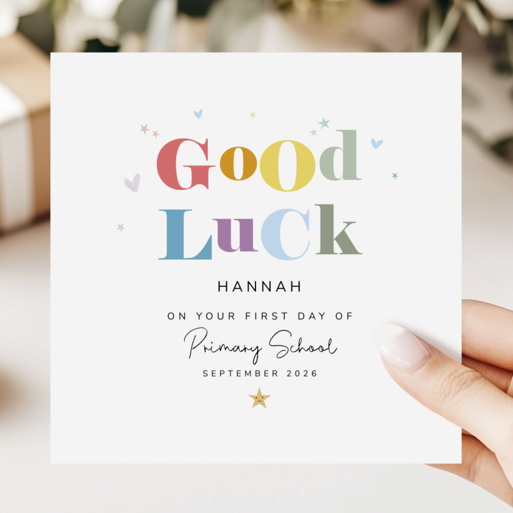 First Day Of Primary School Good Luck Card