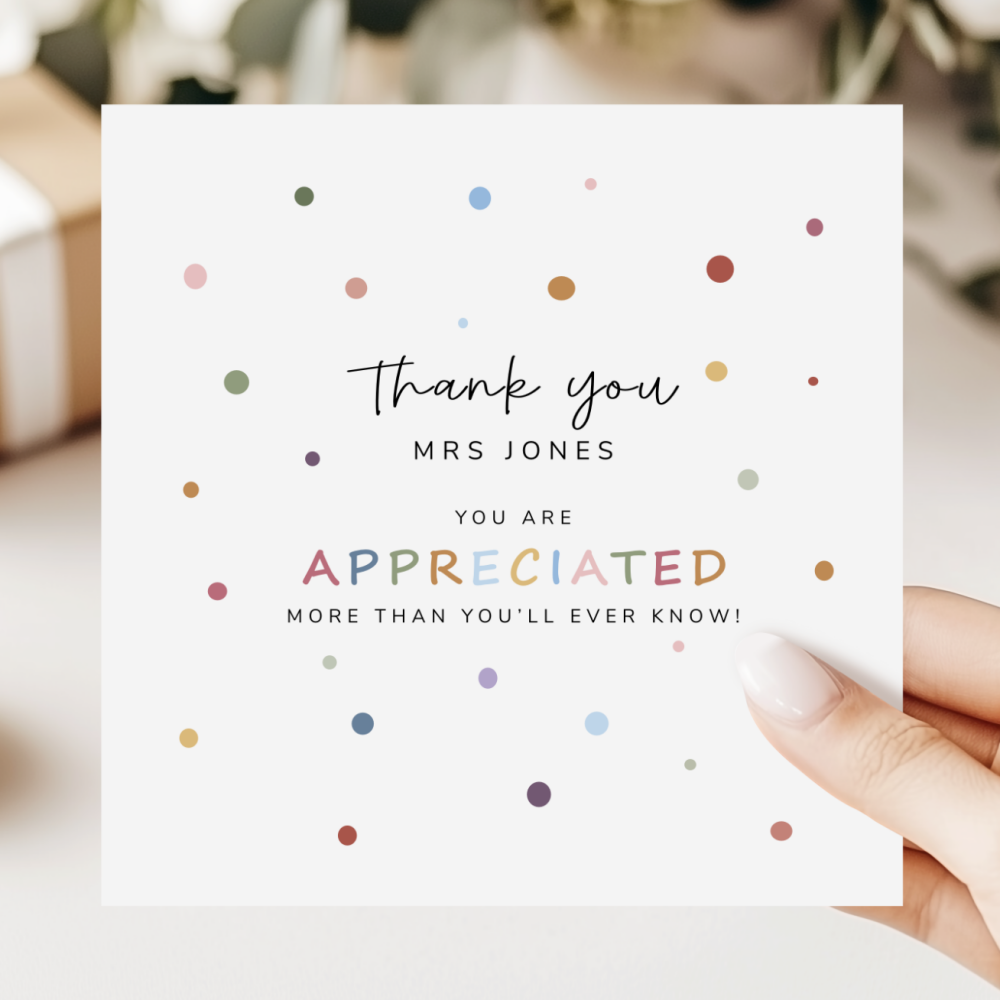 Teacher Appreciation Card
