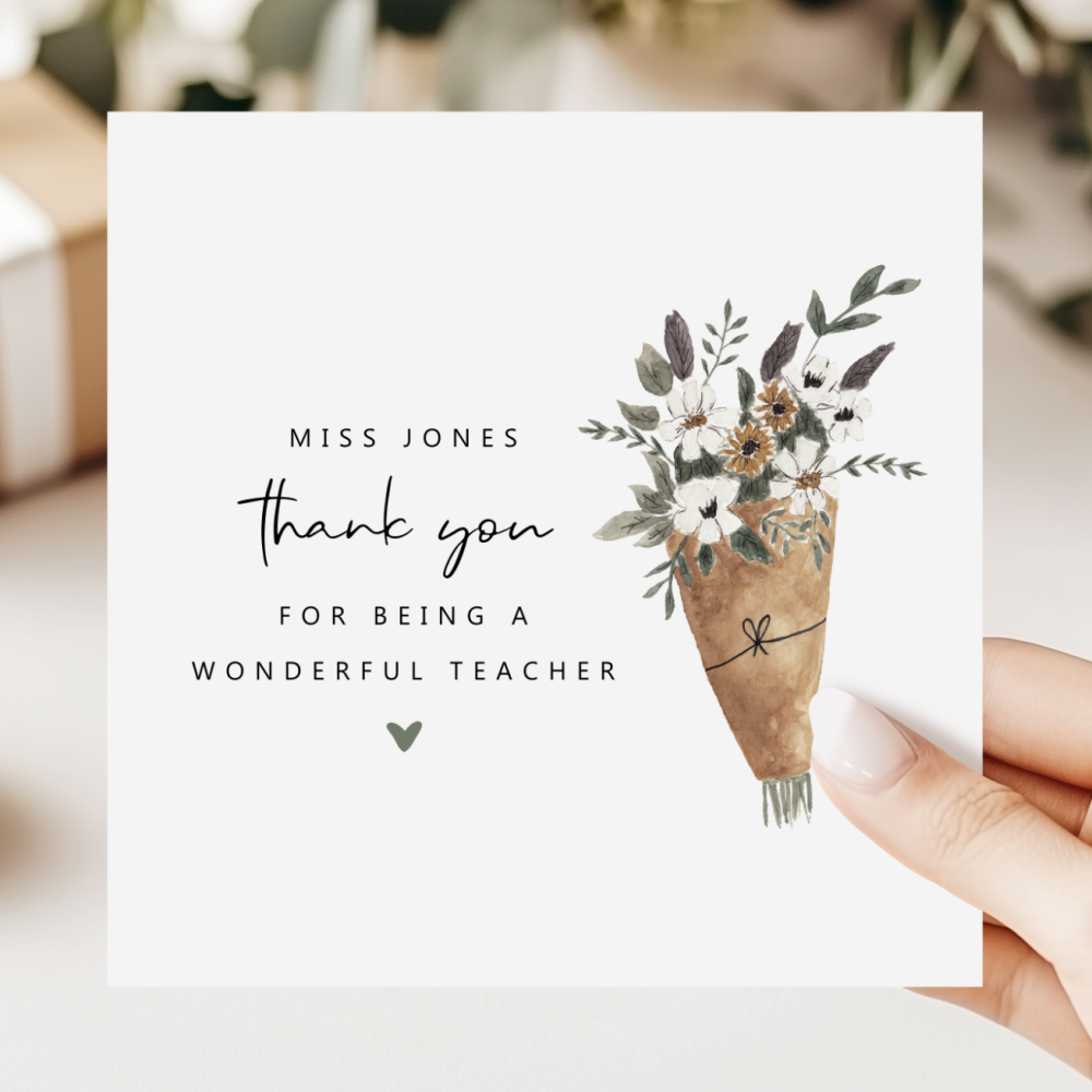 Thank You Teacher Card