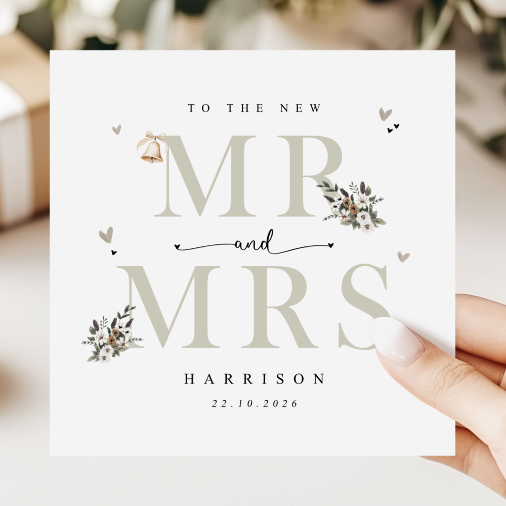Mr & Mrs Wedding Card