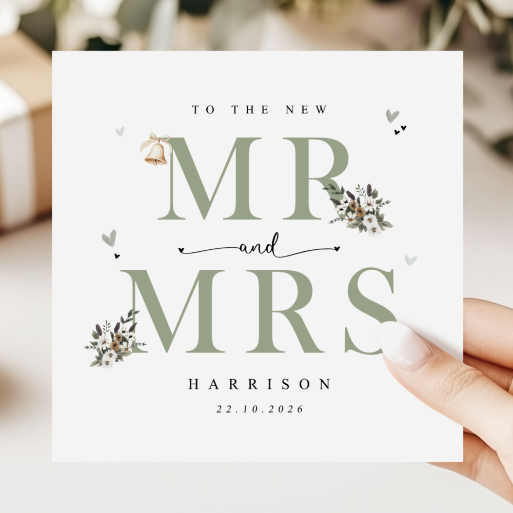 Mr & Mrs Wedding Card