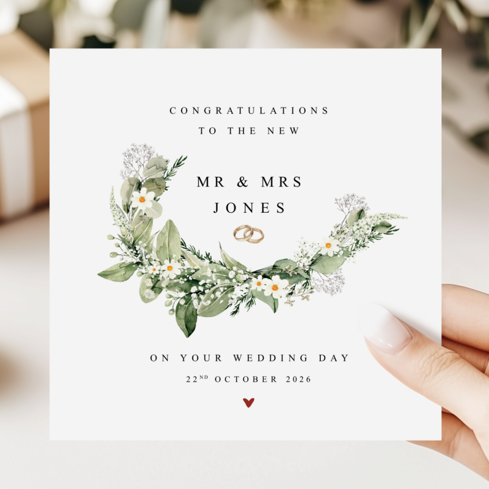 Daisy Wedding Day Card