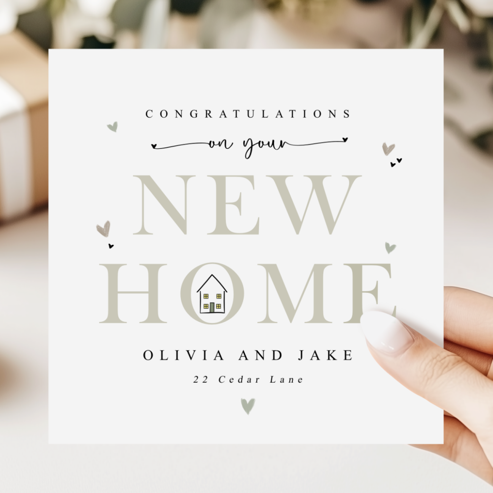 Custom Address New Home Card