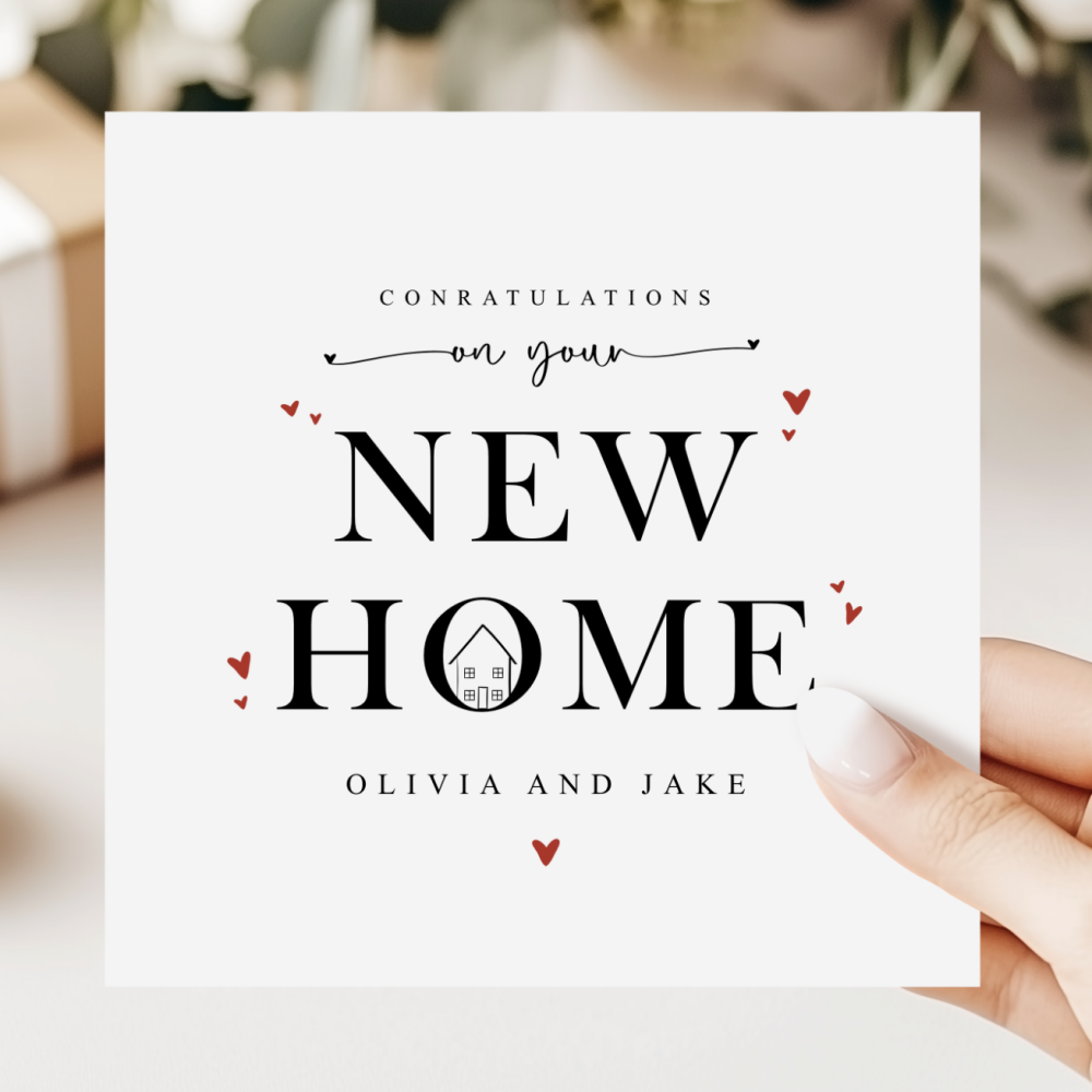 Personalised New Home Card