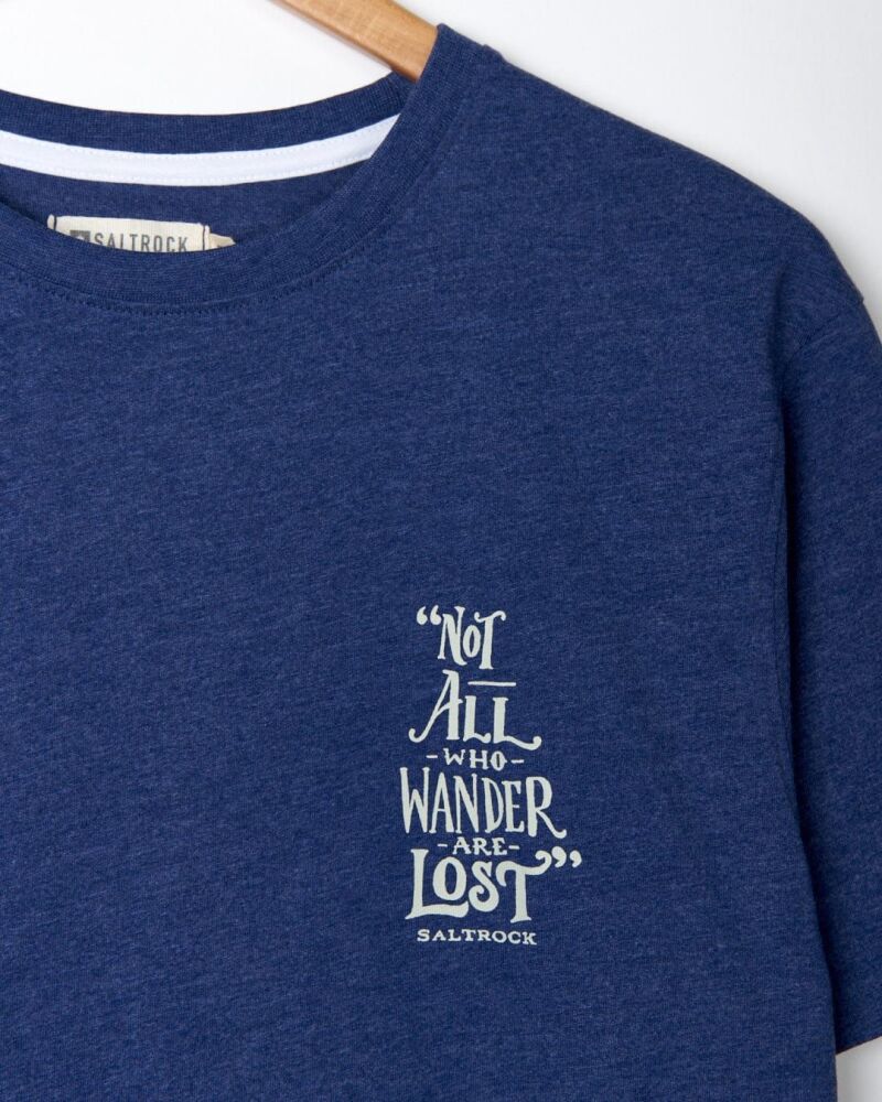 Saltrock Lost Ships - Mens Short Sleeve T-Shirt - Navy