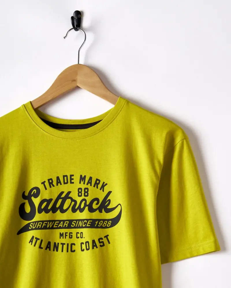 Saltrock Home Run - Mens Short Sleeve T-Shirt - Yellow