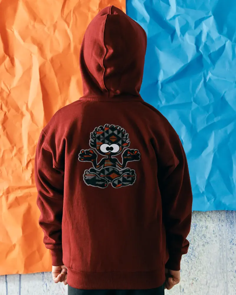 Saltrock Wild Toks - Kids Zip Hoodie - Dark Red