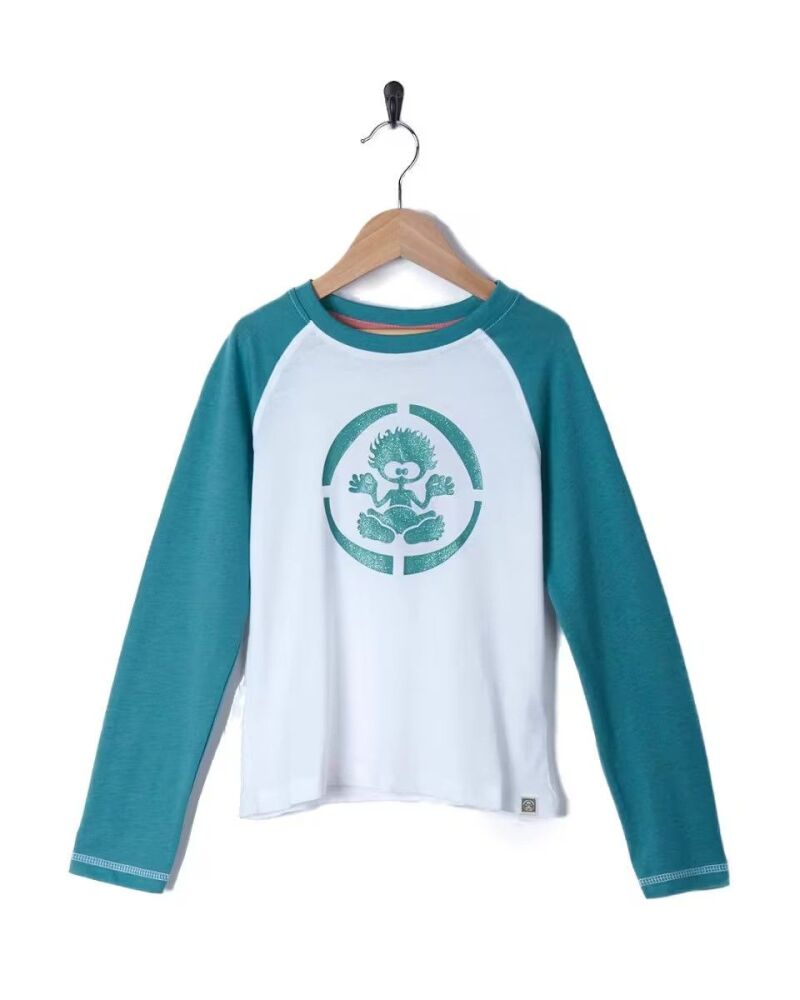Saltrock Jazz Tok - Kids Raglan Sequined T-Shirt - Blue
