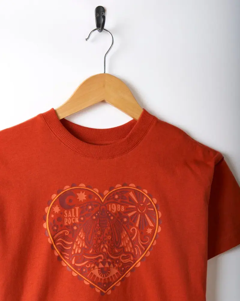 Saltrock Magic Moth - Kids Short Sleeve T-Shirt - Dark Red