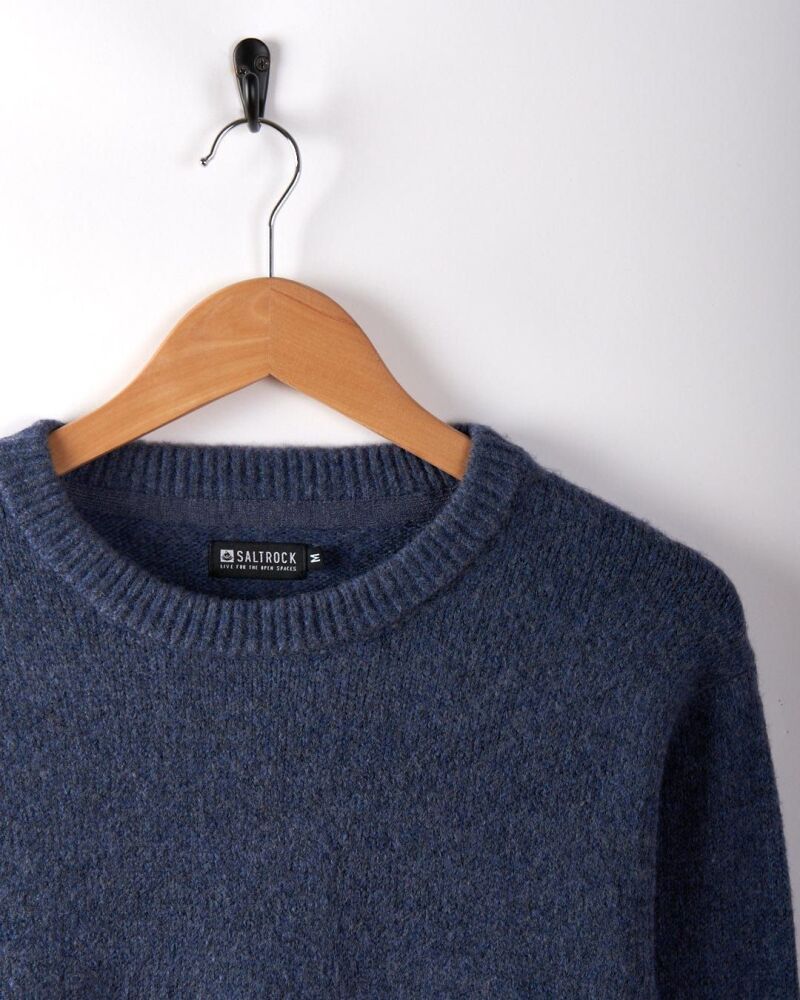 Saltrock Bowen - Mens Knitted Jumper - Blue