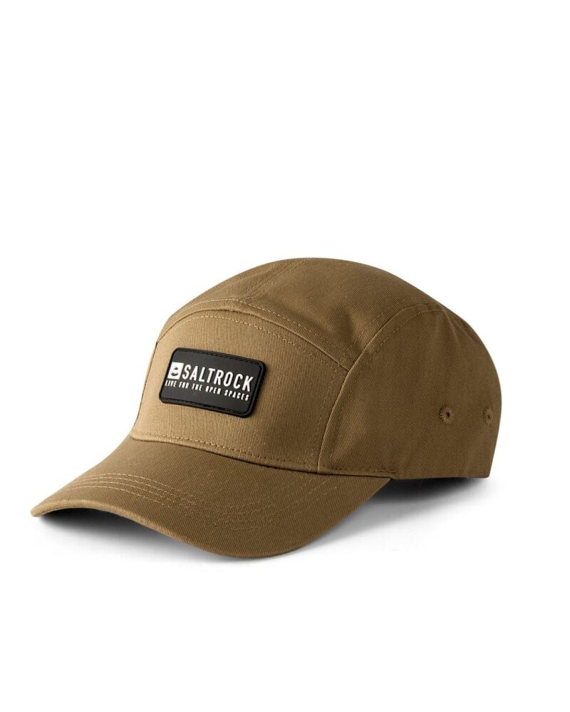 Saltrock Boardwalk - Adult One Size 5 Panel Cap - Brown