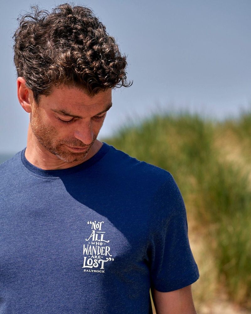 Saltrock Lost Ships - Mens Short Sleeve T-Shirt - Navy
