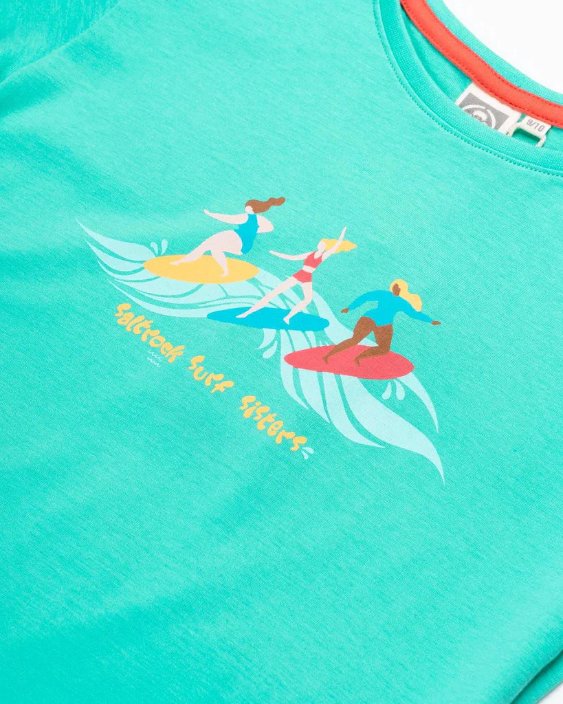 Saltrock Party Wave - Kids Printed T-Shirt - Turquoise