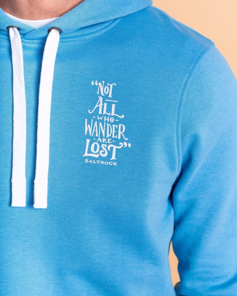 Saltrock Lost Ships - Mens Pop Hoodie - Light Blue