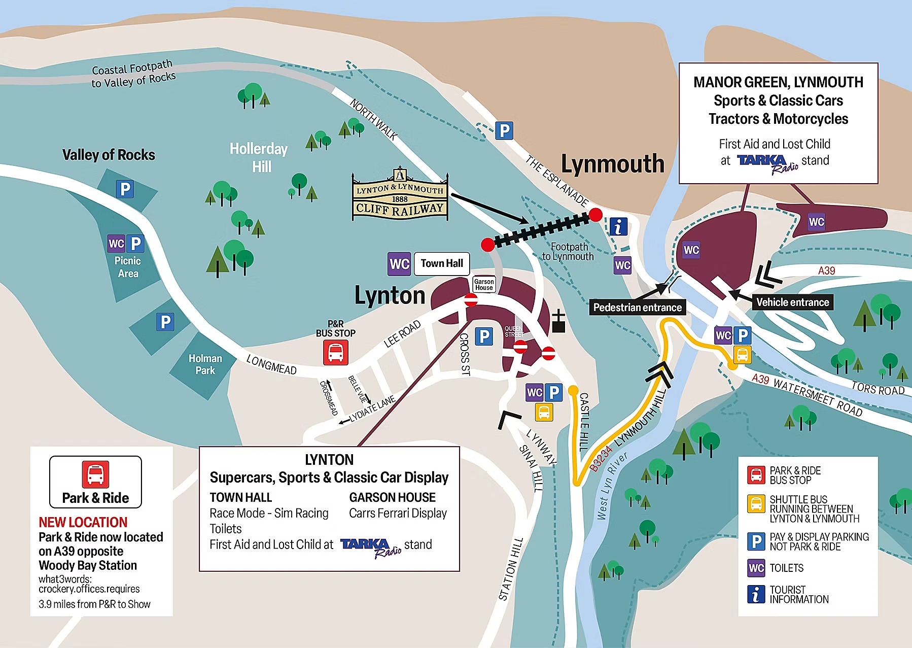 Lyn Valley Classic 2025 Map - Lynmouth Hotels