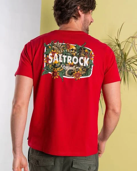 Saltrock Jungle Wanderer - Mens Short Sleeve T-Shirt - Red