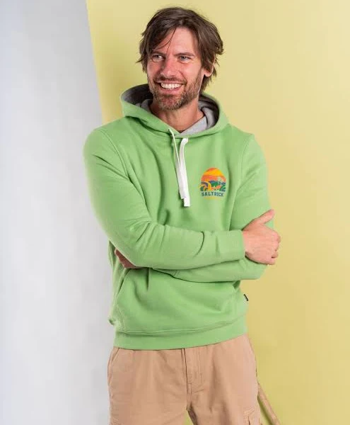 Saltrock Atlantic Adventure - Mens Pop Hoodie - Green