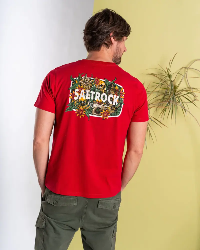 Saltrock Jungle Wanderer - Mens Short Sleeve T-Shirt - Red