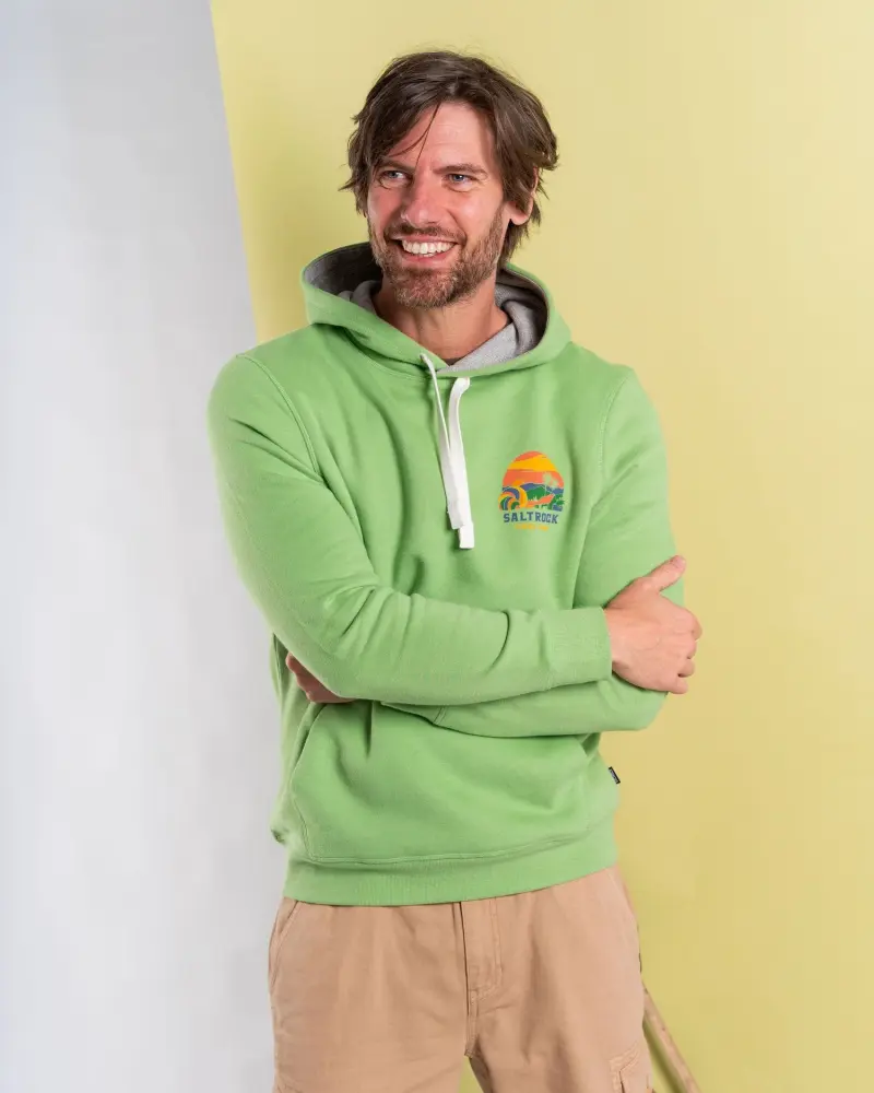 Saltrock Atlantic Adventure - Mens Pop Hoodie - Green