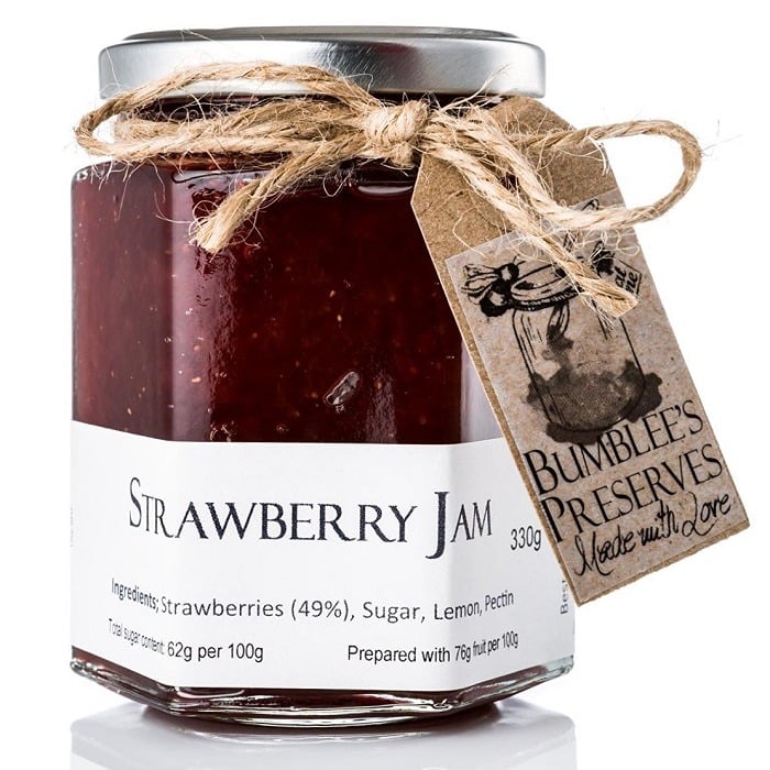 Bumblee's Preserves Strawberry Jam - Lynmouth Hotels
